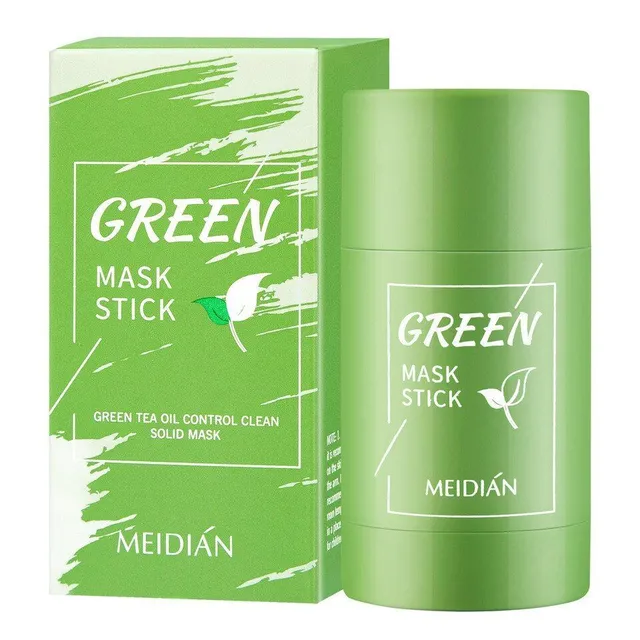 Deep cleansing moisturizing green tea mask in the form of a stick