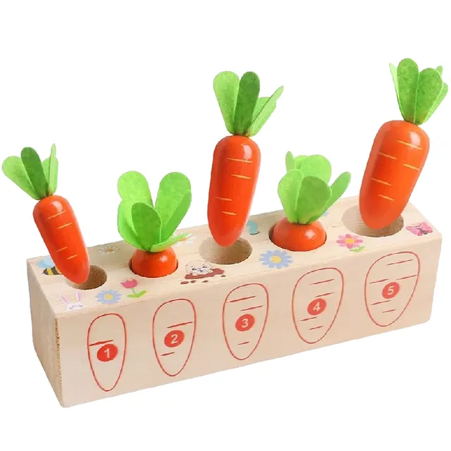 Jeu d'insertion de carottes pour enfants