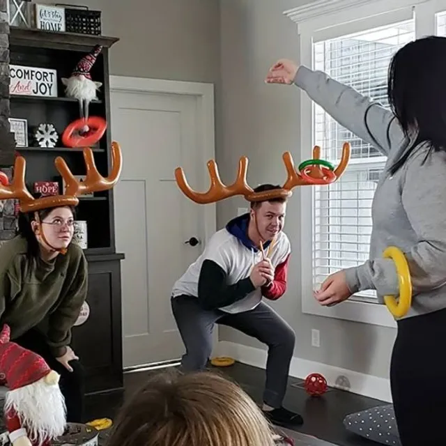 Nafukovací vianočný obojok so švábom a 4 krúžky - zábavná hra pre deti na vianočnej párty