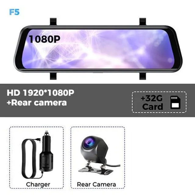 Car Rearview Mirror Recorder 2.5K Video 10-inch Dash Cam Sony Lens Ultra HD 2560*1440P Camera Streaming Rearview Mirror