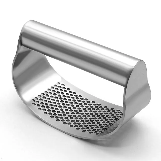 Stainless steel garlic press