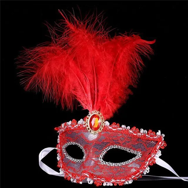 Sensual eye mask with feathers and different colors