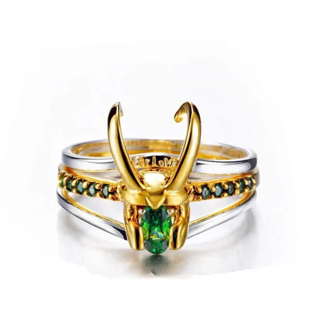 Trojdielny prsteň Loki