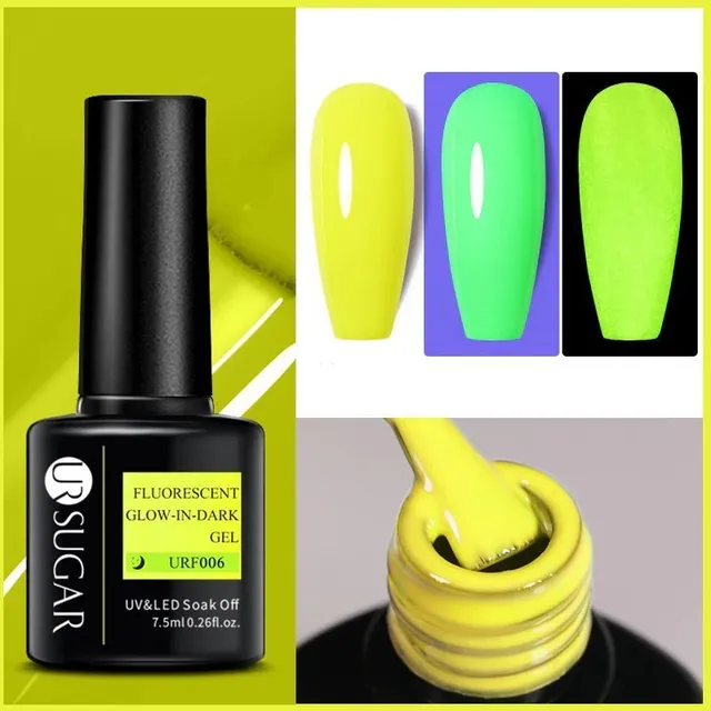 Luxurious in the dark phosphorous color nail polish for UV lamps - several variants of colors