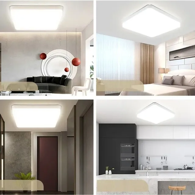 Lumină de tavan LED subțire pătrată 50 W alb rece - Lustru modern îngust, rezistent la apă IP65, panou LED pătrat 30 x 3,5 cm