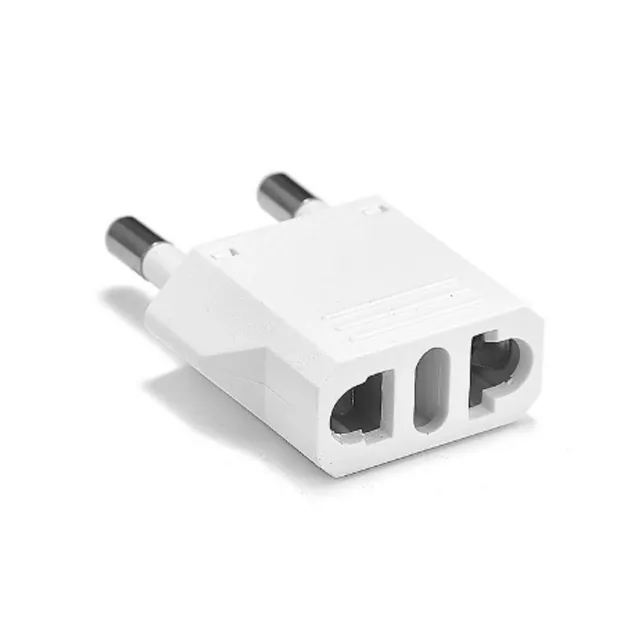 EU to US plug adapter - White
