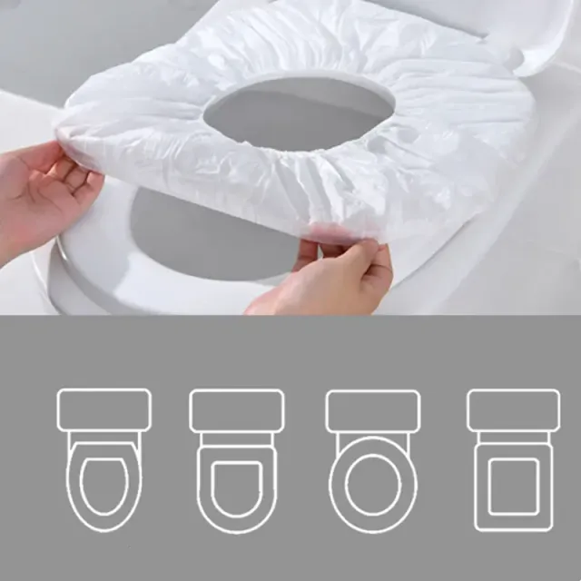 5/10 capace de toaletă de unică folosință - Biodegradabile, potrivite pentru călătorii