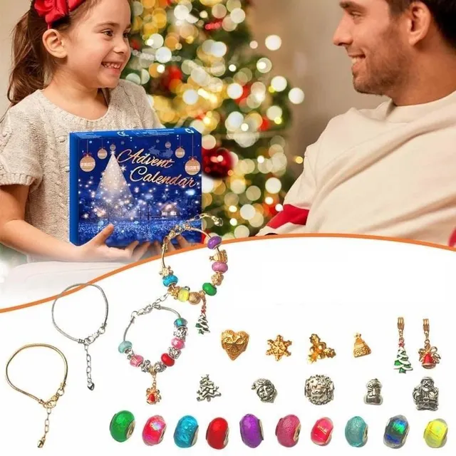Creative Christmas advent calendar with motif - jewelry