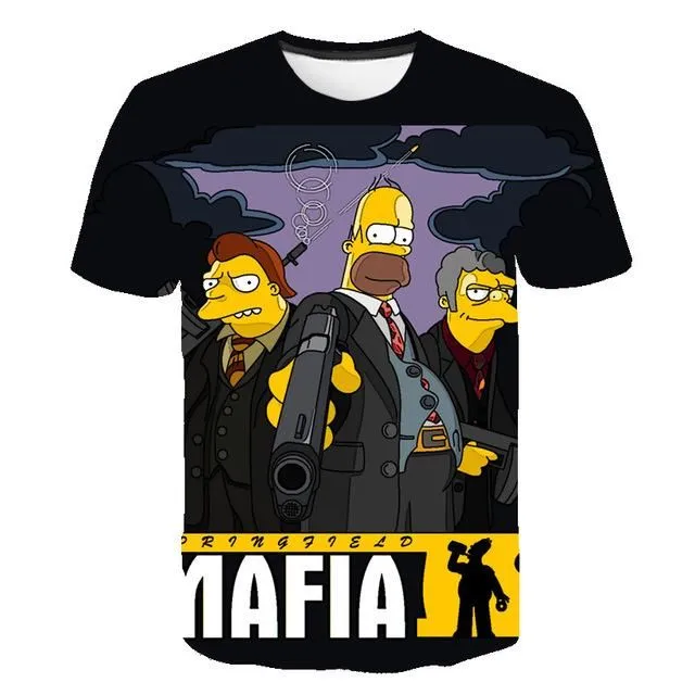 Koszulka unisex 3D Simpsonowie
