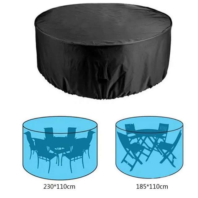 Large round waterproof outdoor garden table chairs set furniture cover