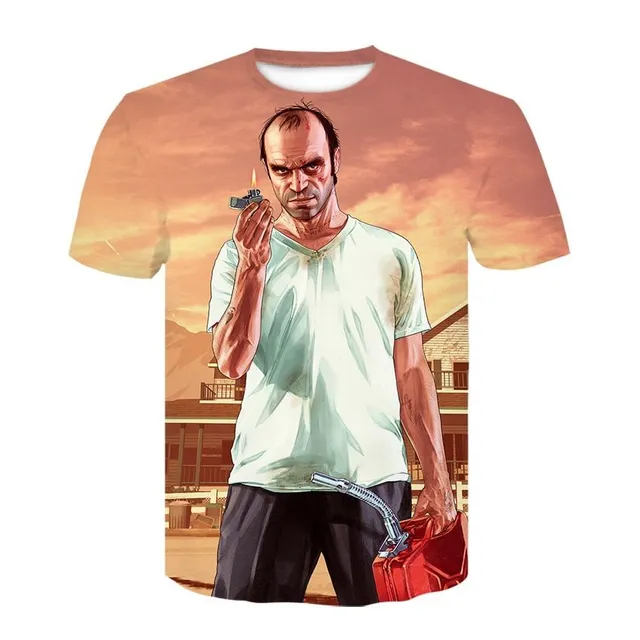 Men's and boys' shirts with Grand Theft Auto 5 prints XXS DT-400