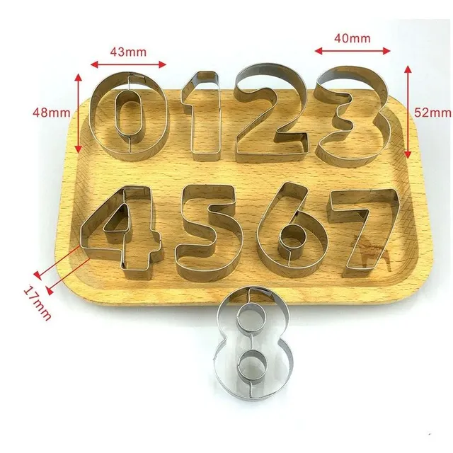 Numeral cutters - 9 pcs