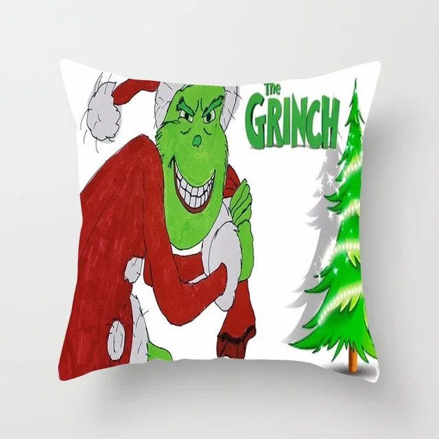 Husă practică de pernă de Crăciun cu design Grinch