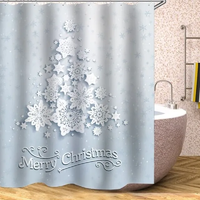 Christmas shower curtain C52