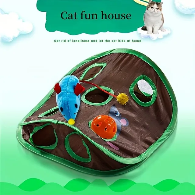 Interactive toy for cats for hide-and-seek