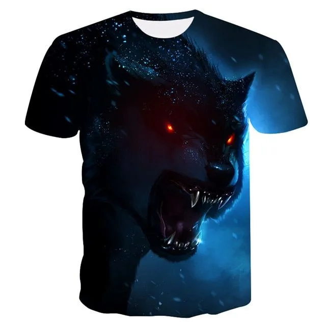 Tricou modern 3D pentru bărbați Animal