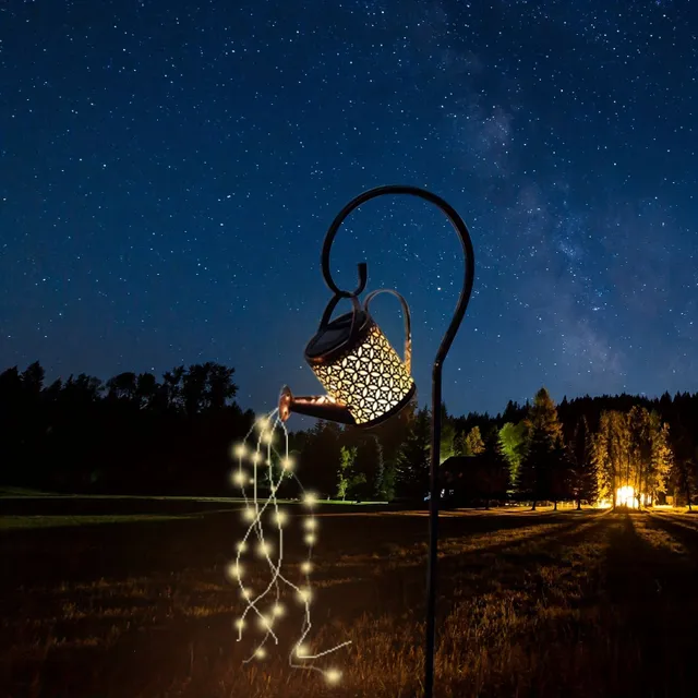 1 bucată Lumină LED solară în formă de cană - Decorațiune pentru grădină, alee, gazon, patio, peisaj