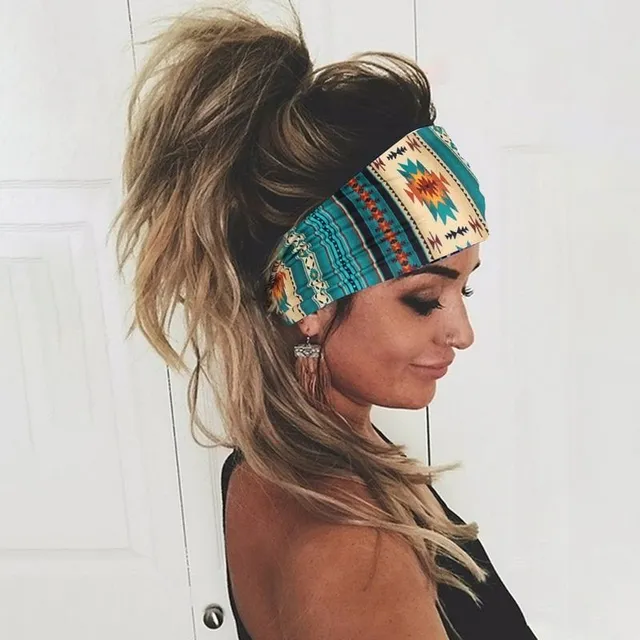 Women's wide fabric multicoloured headband 18