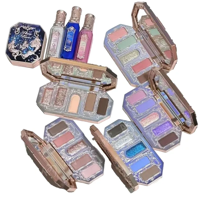 Pallet of eye shadows shiny and matt eye shadows 5 colors Luxury palette of eye shadows Waterproof eye shadows