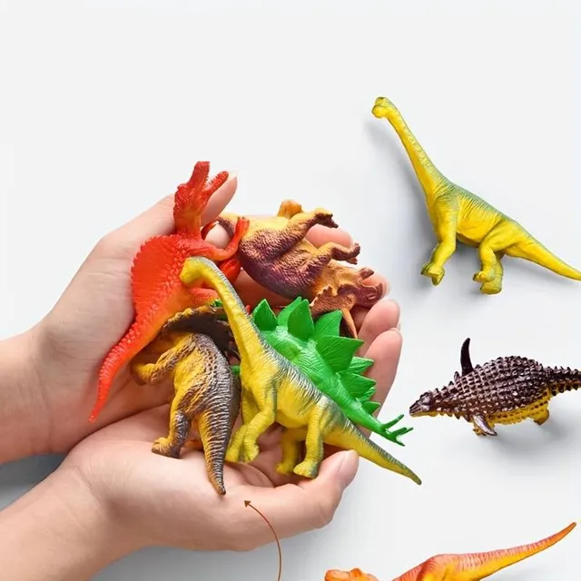 Prehistoric party: Dino kit with models, trucks and eggs