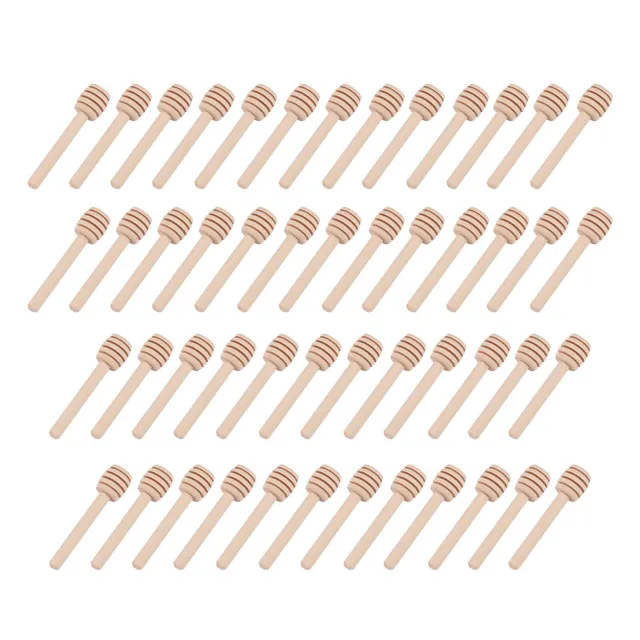 100pcs Best Selling Mini Wooden Honey Wooden Honey Spoon Mixing Stick for Honey Jars Long Handle Mixing Stick Dipper Dessert Tools