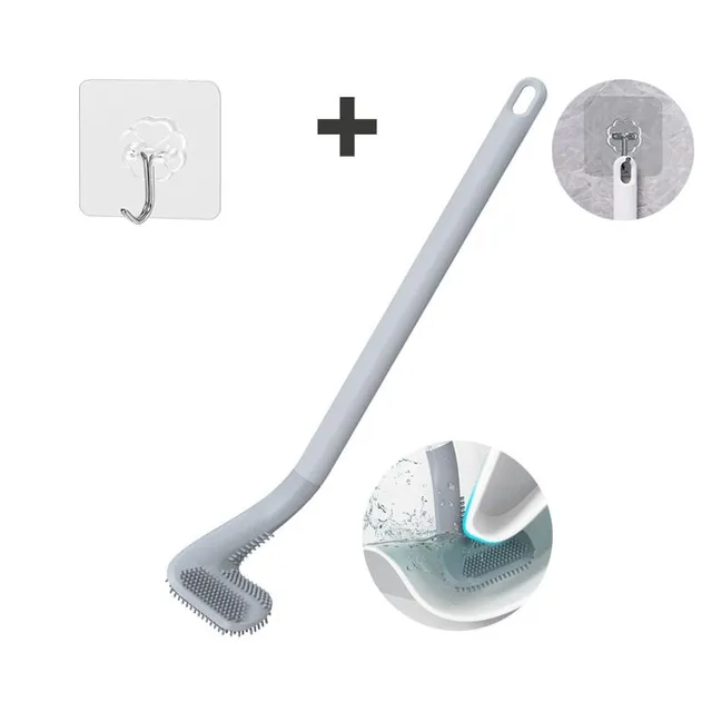 Wall-mounted cleaning brush for toilets