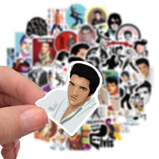 Set de stickere cu Elvis 10 / 30 / 50 buc