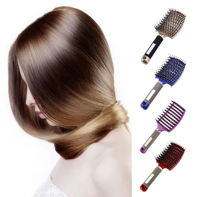 Hairdressing massage brush - antistatic bristles