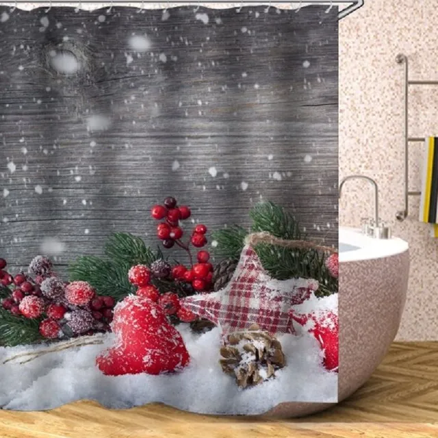 Christmas shower curtain C52