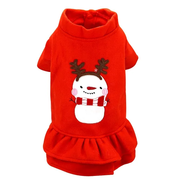Zimné obleček pre domáceho maznáčika s vianočným vzorom