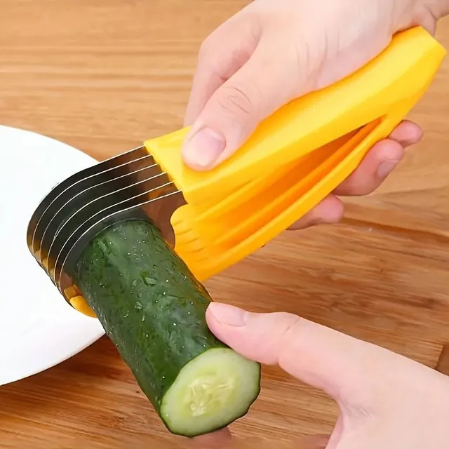 Universal slicer for kitchen utensils - bananas, cucumbers, carrots, ham and fruit