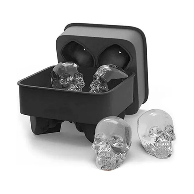 Silicone ice mould in the shape of a skull