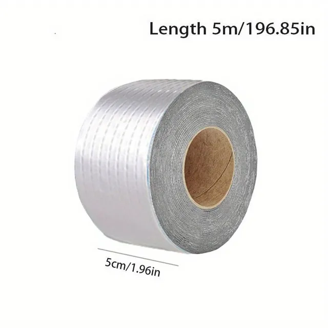 Premium waterproof aluminium foil - tape with high temperature resistance for sealing cracks in walls, pools, roofs and pipes