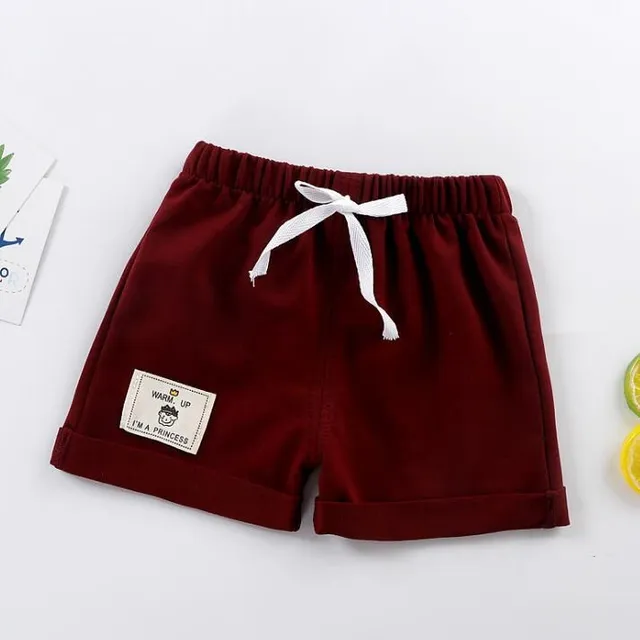 Pantaloni scurți stilizați pentru copii cu șiret în talie și buzunar răsucit - mai multe culori Kane
