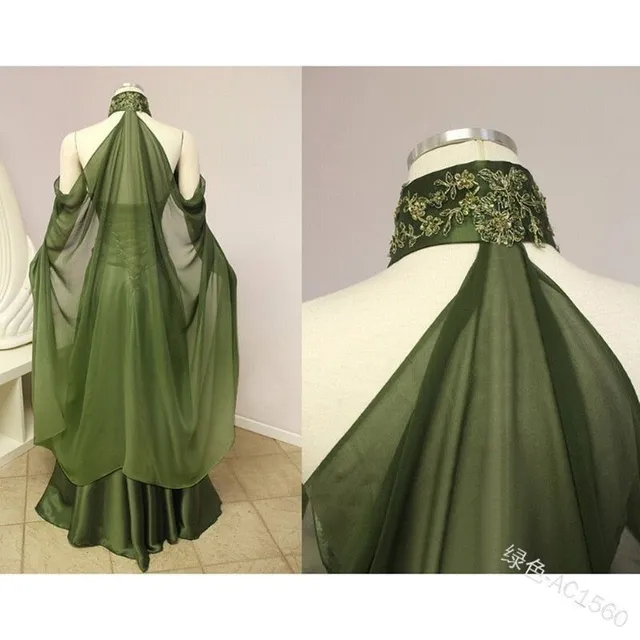 Fairy Elf Cape Elf Queen Princess Cloak with Collar Medieval Cosplay Costume