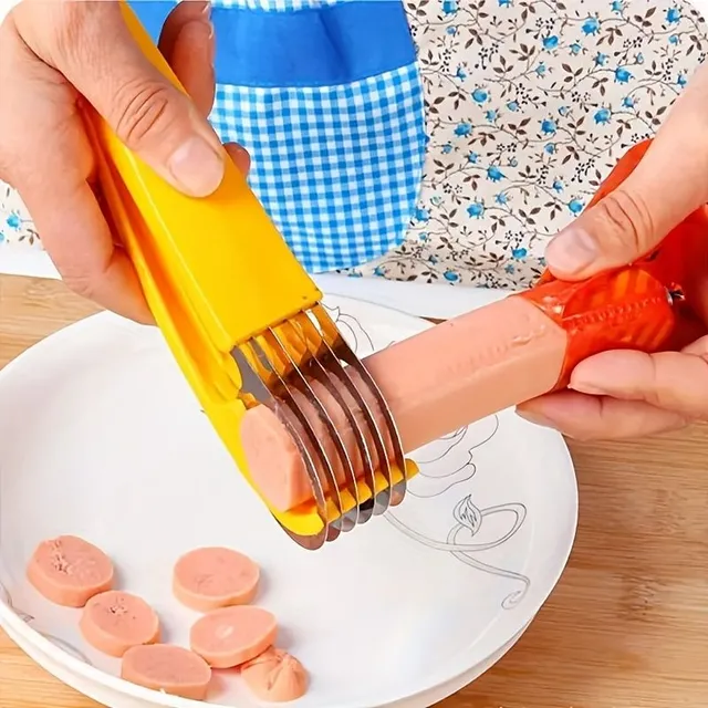 Universal slicer for kitchen utensils - bananas, cucumbers, carrots, ham and fruit