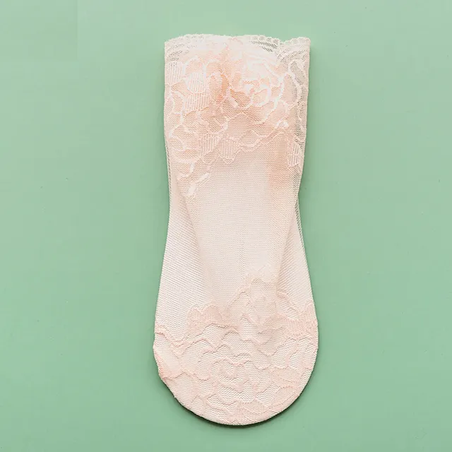 Women's elastic socks with lace