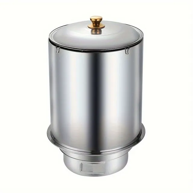 Barbecues for charcoal, stainless steel grill in the shape of a barrel for charcoal, hanging