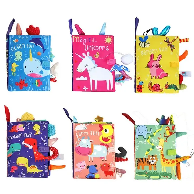 Children's educational cloth book with animals