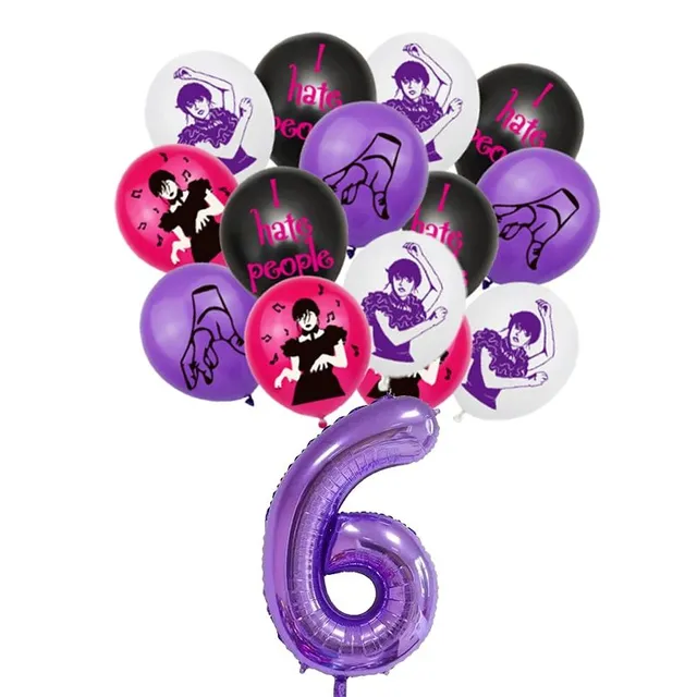 Birthday party Wednesday decoration balloon set