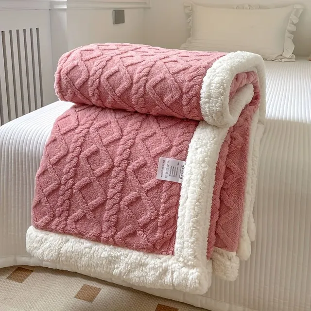 Smooth double-sided fleece blanket, suitable for autumn, winter and summer air conditioning