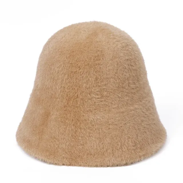 Pălărie de pescuit pentru toamnă/iarnă unisex, monocromă, din catifea de blană și cu strat gros