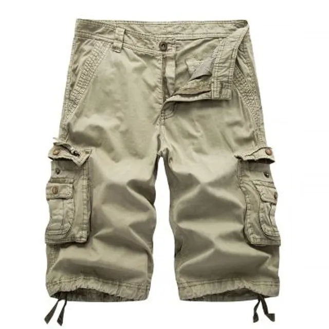 Men's Cargo Shorts in Fashion Army Style Khaki 32