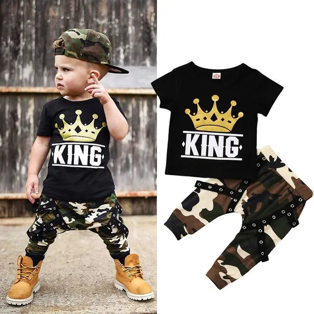 Children's stylish set King - trousers + T-shirt