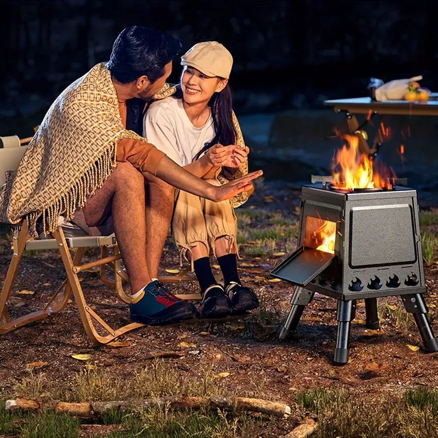 Transferable storage stove for wood - multifunctional outdoor picnic cooker