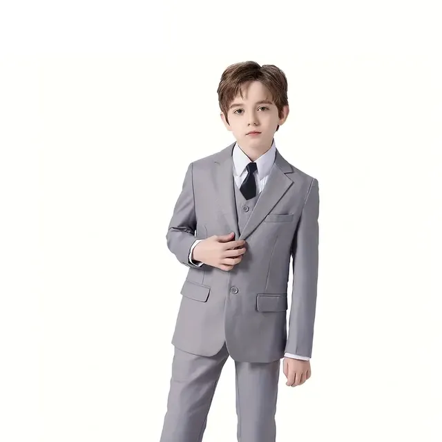 Chlapecký barevný oblek, slim fit, slavnostní oblečení pro chlapce