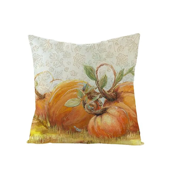 Decorative pillowcase with autumn harvest printing