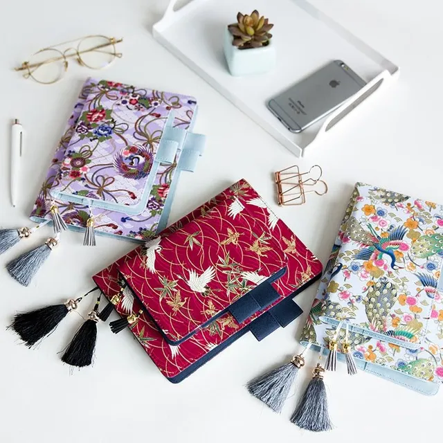 Diary with Japanese fabric cover