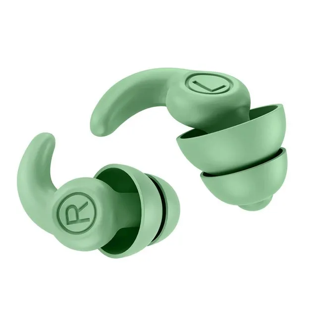 Silicone single-color earplugs to protect ears from water while diving Terry