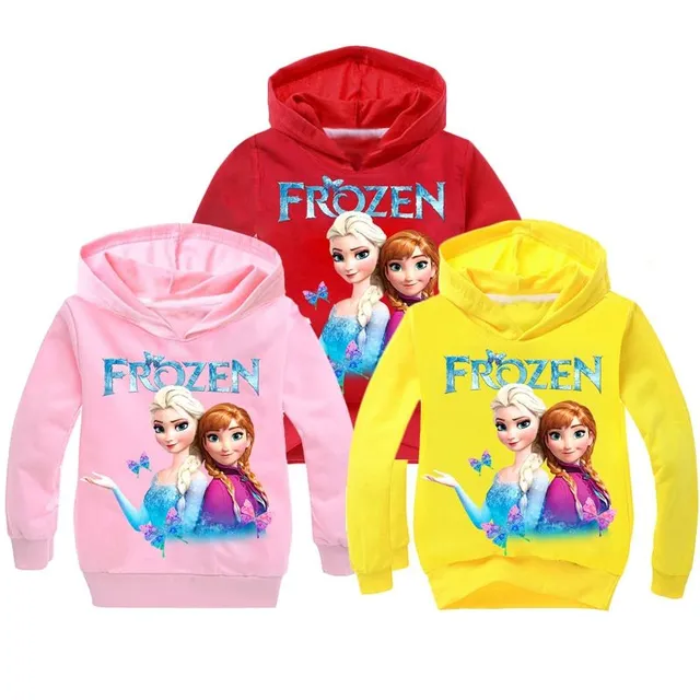 Lányok pulóver Frozen motívumokkal